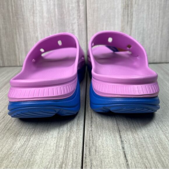 Hoka One One Ora Recovery Slide 3 Purple Blue Slide Comfort Shoe Mens Size 12 13 - Picture 7 of 11